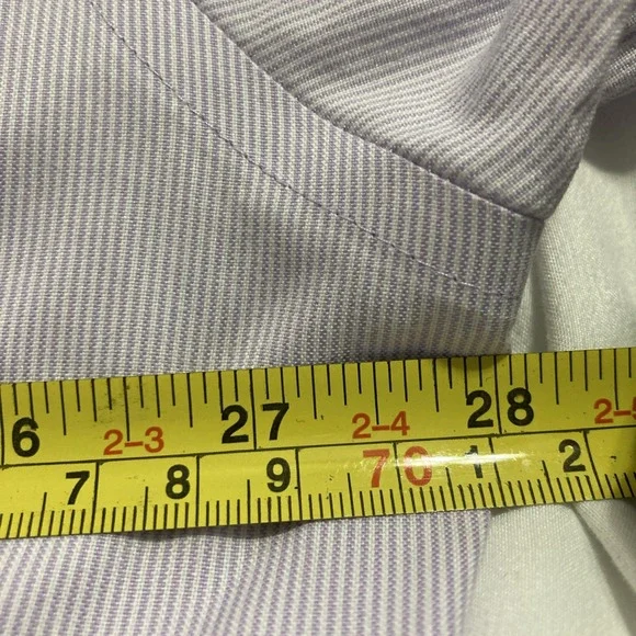 Jos A Bank Traveler Lavender Striped Long Sleeve Button-Up w/Pocket - SZ 18-35 - Picture 9 of 10